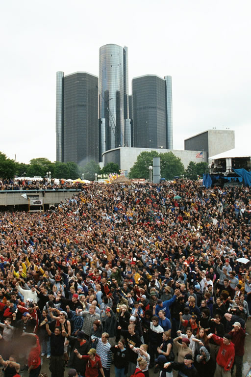 Concert techno à Detroit (USA)